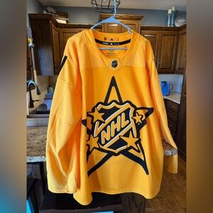 Adidas NHL All Star Game Justin Bieber Design Yellow Jersey - Size 54